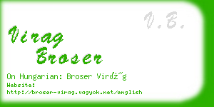 virag broser business card